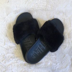 Fuzzy Black Slides